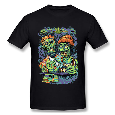 Men's Casual T-shirt Cheech And Chong Zombies Cool O-Neck Short Sleeves Blouse Tops