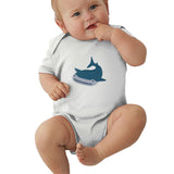 Toddler Climbing Bodysuit Whale Colors Print Graphic Unisex Baby Short Sleeves Outfits Clothes