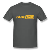 Mens Novelty T-Shirt Fake Taxi Breathable Round Neck Short Sleeves Tee