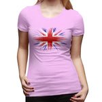 Women’s T-shirt Union Jack Sexy Crew Neck Short Sleeve Tops