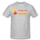 Mens Novelty T-Shirt Southern Fried Chicken Comfortable Crew Neck Short Sleeves Tee