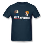 Cotton T Shirt for Men You Are My Person Cool Crew Neck Short Sleeves Tees