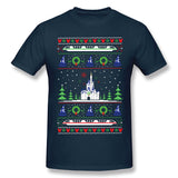 Men's Graphic T Shirt Magical Kingdom Christmas Sweater Cool O-Neck Short Sleeves Blouse Tops