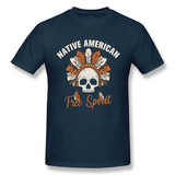 Men's Casual T-shirt Native American Free Spirit Style Crew Neck Short Sleeves Tees