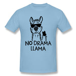 Mens Novelty T-Shirt No Drama LLama Comfy Round Neck Short Sleeves Tees