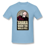 Cotton T Shirt for Men Shaka, When The Walls Fell Comfortable Round Neck Short Sleeves Shirt