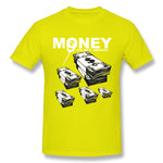 Men's Graphic T Shirt Money# Comfy Round Neck Short Sleeves Blouse Tops