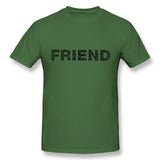 Cotton T Shirt for Men Friend Enemy Human People Persons Comfortable O-Neck Short Sleeves Shirt