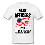 Men's Graphic T Shirt Police Officers For Trump Make America Safe Again For Light Comfortable Crew Neck Short Sleeves Tees