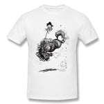 Cotton T Shirt for Men Thelwell - Pony Springing Style Crew Neck Short Sleeves Blouse Tops