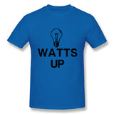 Men's Graphic T Shirt Watts Up Light Bulb Comfortable Round Neck Short Sleeves Tee