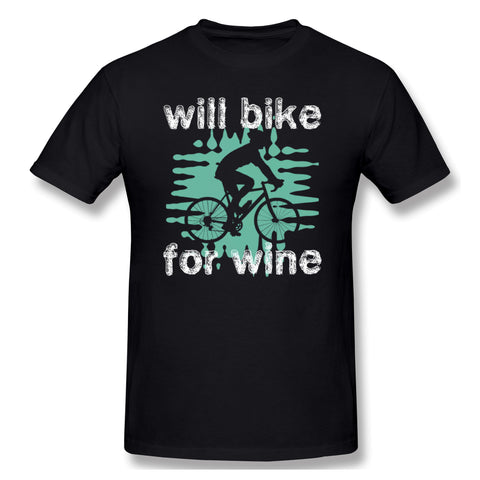 Men's Graphic T Shirt Want Bike For Wine Style O-Neck Short Sleeves Blouse Tops