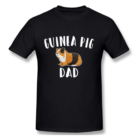 Men's Casual T-shirt Guinea Pig Funny Design - Guinea Pig Dad Style Round Neck Short Sleeves Shirt