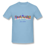 Men's Graphic T Shirt Jerusalem City Skyline Comfortable Round Neck Short Sleeves Blouse Tops