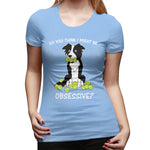 Novelty T Shirt for Women Border Collie Tennis Comfy Round Neck Short Sleeve Shirts