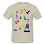 Cotton T Shirt for Men Pluies Dalek Style Crew Neck Short Sleeves Tee