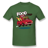 Mens Novelty T-Shirt Food Trip New Breathable O-Neck Short Sleeves Tee