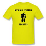 Men's Casual T-shirt We Call It Hard Record Logo 5 Style Round Neck Short Sleeves Shirt