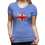 Women’s T-shirt Union Jack Sexy Crew Neck Short Sleeve Tops