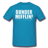 Men's Casual T-shirt Dunder Mifflin Paper Comfy O-Neck Short Sleeves Blouse Tops