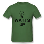 Men's Graphic T Shirt Watts Up Light Bulb Comfortable Round Neck Short Sleeves Tee