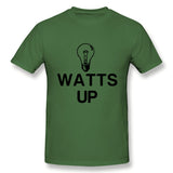 Men's Graphic T Shirt Watts Up Light Bulb Comfortable Round Neck Short Sleeves Tee