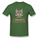 Men's Graphic T Shirt Groom's WolfPack Comfy Round Neck Short Sleeves Blouse Tops