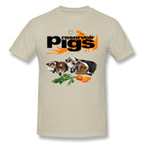 Cotton T Shirt for Men Reservoir Pigs (suited Redux) Cool O-Neck Short Sleeves Blouse Tops