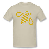 Men's Graphic T Shirt Gold Bee Vector Cool Round Neck Short Sleeves Shirt