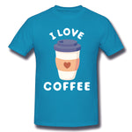 Men's Graphic T Shirt Great I Love Coffee Cute New Comfortable O-Neck Short Sleeves Tee