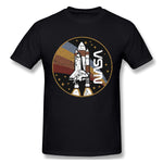 Cotton T Shirt for Men Nasa Comfortable O-Neck Short Sleeves Shirt