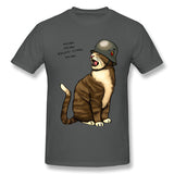 Men's Graphic T Shirt Meow Comfy Round Neck Short Sleeves Tees