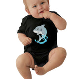 Toddler Climbing Bodysuit Shark Cool Graphic Infant Boys Girls Short Sleeves Romper