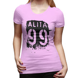 Novelty T Shirt for Women Alita 99 Summer Round Neck Short Sleeve Shirts