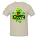 Cotton T Shirt for Men Ghost Hotel New Comfy Crew Neck Short Sleeves Blouse Tops