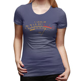 Womens Graphic T-Shirt Vu Meter Sexy O-Neck Short Sleeve Tops