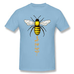 Mens Novelty T-Shirt Let It Bee Comfy Round Neck Short Sleeves Shirt