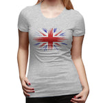 Women’s T-shirt Union Jack Sexy Crew Neck Short Sleeve Tops