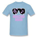 Mens Novelty T-Shirt Macho Man Style Round Neck Short Sleeves Shirt