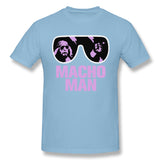 Mens Novelty T-Shirt Macho Man Style Round Neck Short Sleeves Shirt