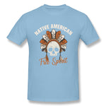 Men's Casual T-shirt Native American Free Spirit Style Crew Neck Short Sleeves Tees