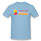 Mens Novelty T-Shirt Southern Fried Chicken Comfortable Crew Neck Short Sleeves Tee