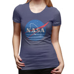 Novelty T Shirt for Women NASA Logo Comfy Crew Neck Short Sleeve Tee