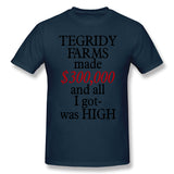 Cotton T Shirt for Men Tegridy Farms For Light Comfortable Crew Neck Short Sleeves Blouse Tops