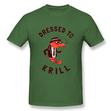 Men's Casual T-shirt Dressed To Krill Comfortable Crew Neck Short Sleeves Blouse Tops