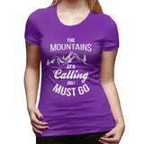 Women's Casual T-shirt The Mountains Are Calling And I Must Go Summer Round Neck Short Sleeve Shirts