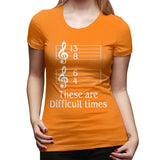 Women's Casual T-shirt These Are Difficult Times Music Flowy O-Neck Short Sleeve Shirts