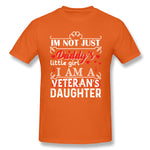 Men's Graphic T Shirt Im Not Just Daddy's Little Girl Veterans Daughter Cool O-Neck Short Sleeves Tee