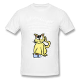 Mens Novelty T-Shirt Schrodinger's Cat's Bowl Is Quantum Breathable O-Neck Short Sleeves Tees