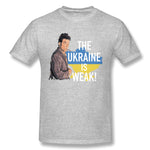 Cotton T Shirt for Men The Ukraine Is Weak For Dark Breathable O-Neck Short Sleeves Tees